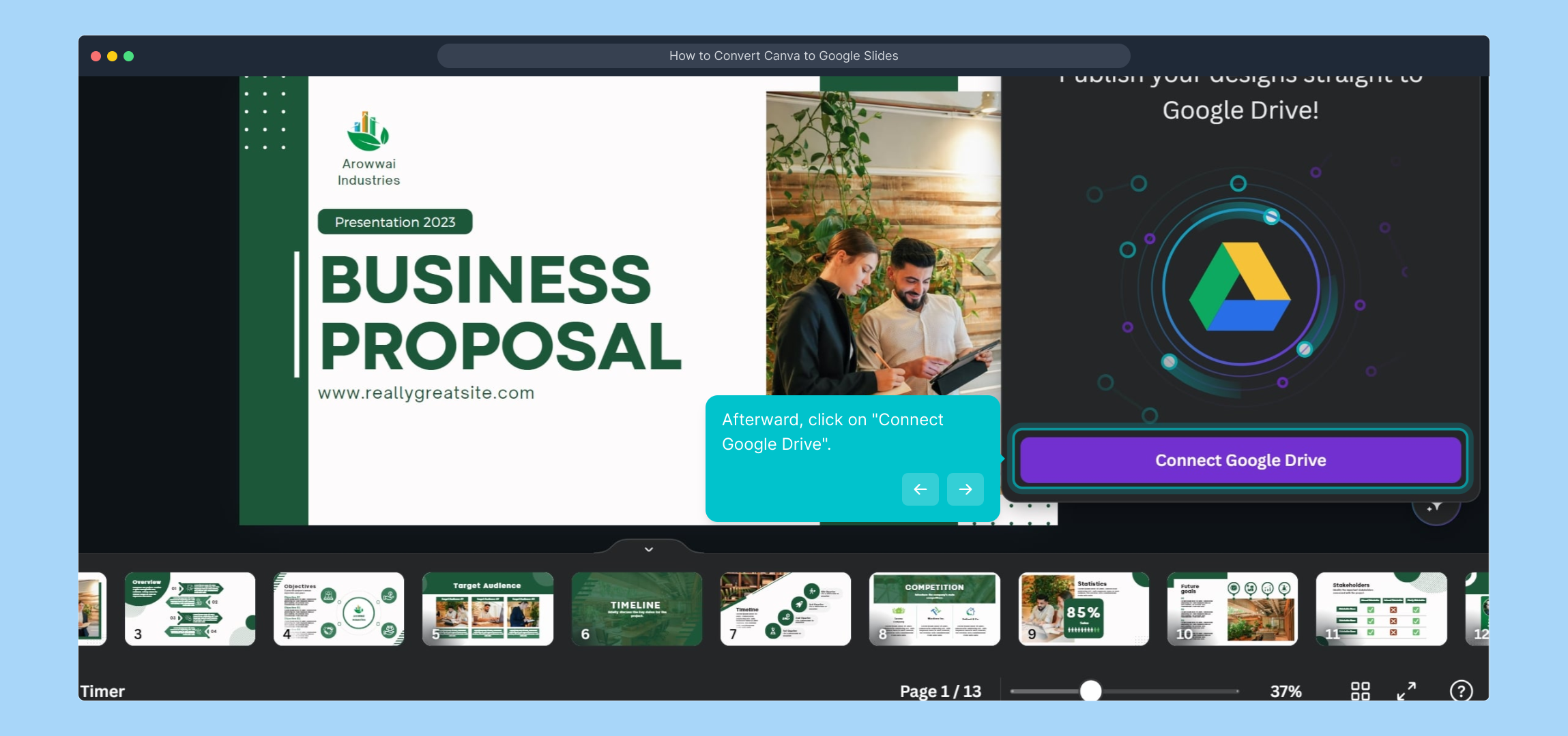 How to Convert Canva to Google Slides