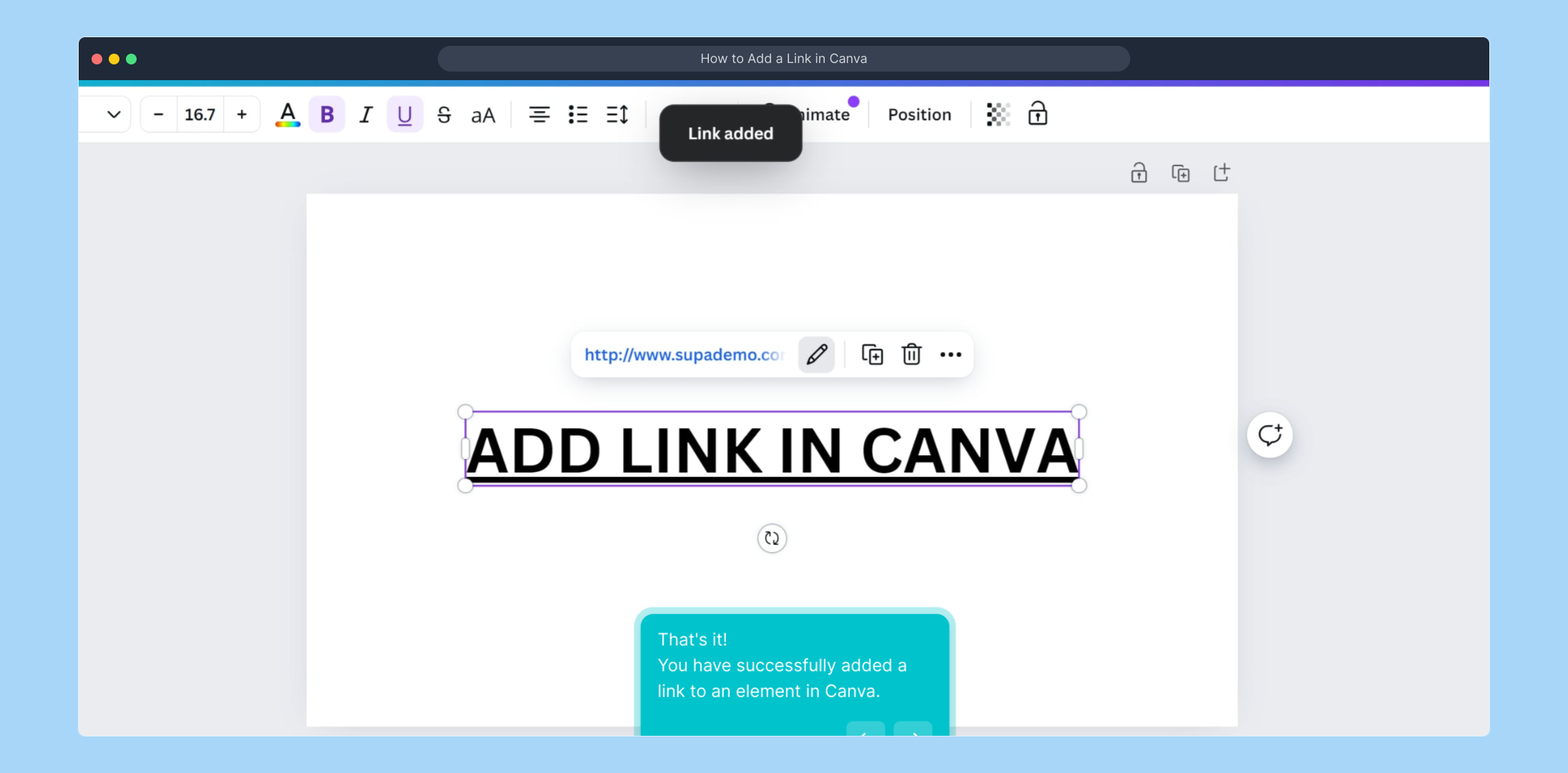 How to Add a Link in Canva