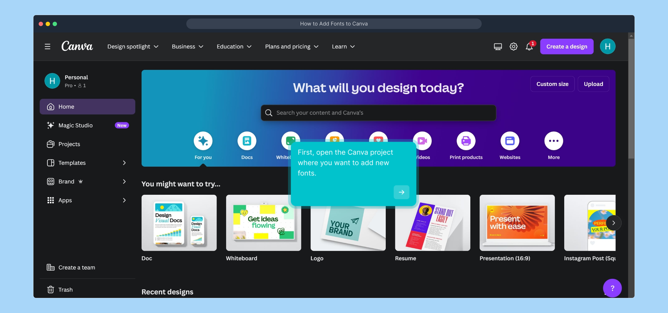 How to Add Fonts to Canva