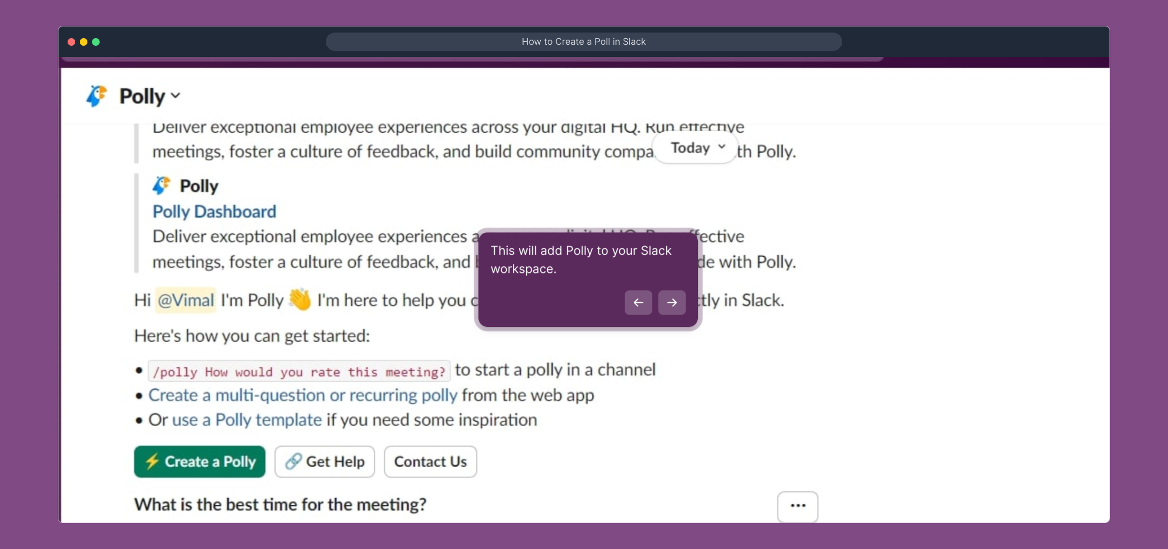 How to Create a Poll in Slack