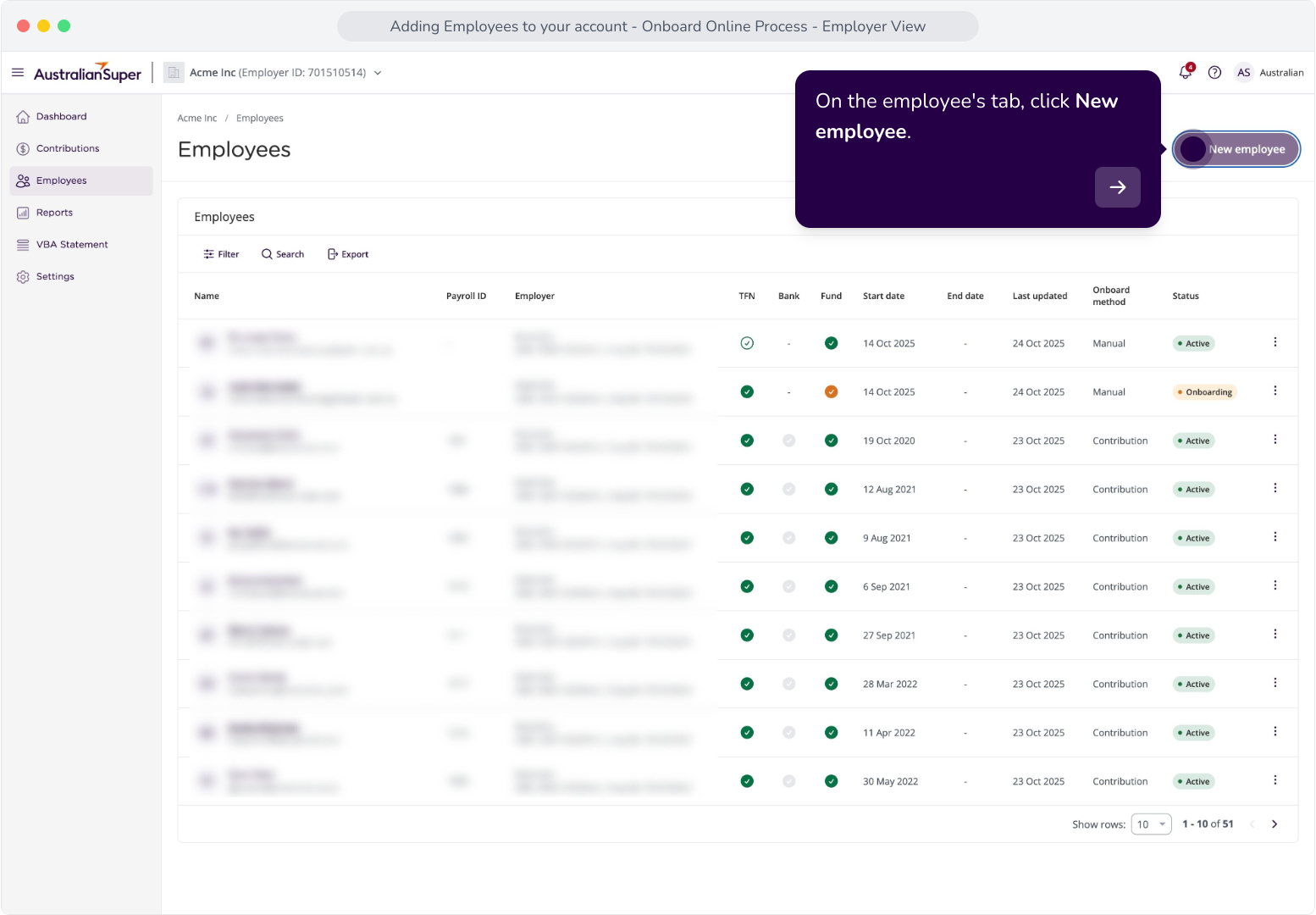 Adding Employees to your Account - Onboard Online Process - Employer ...