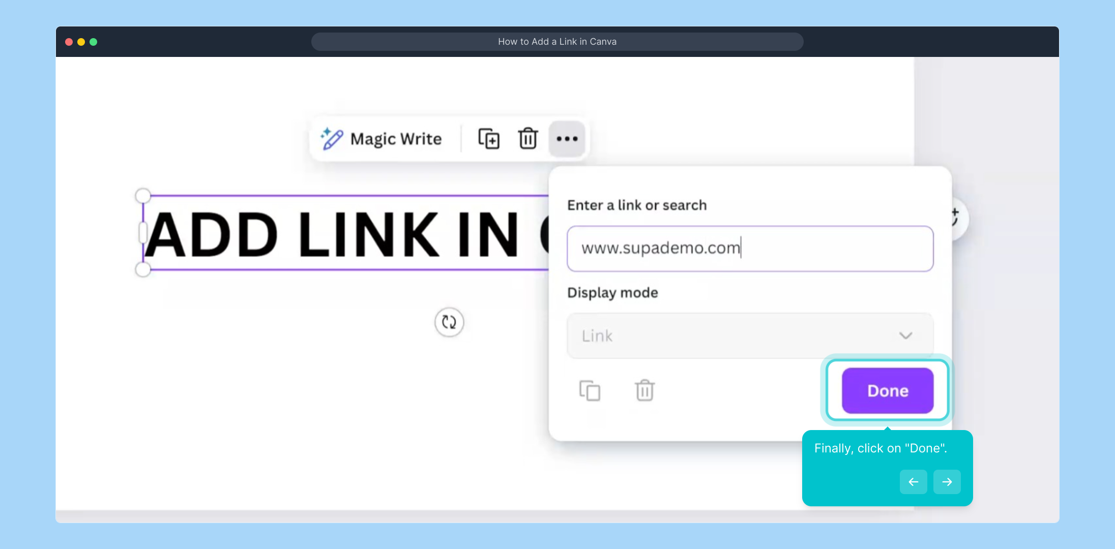 How to Add a Link in Canva