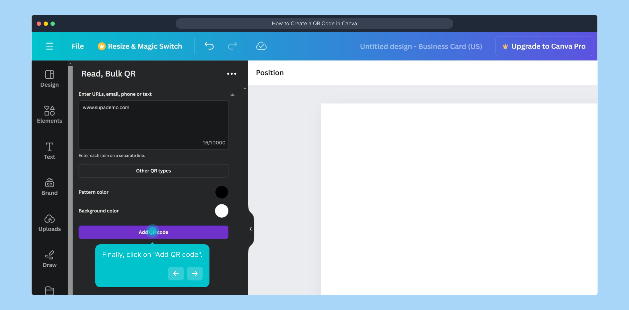 How to Create a QR Code in Canva