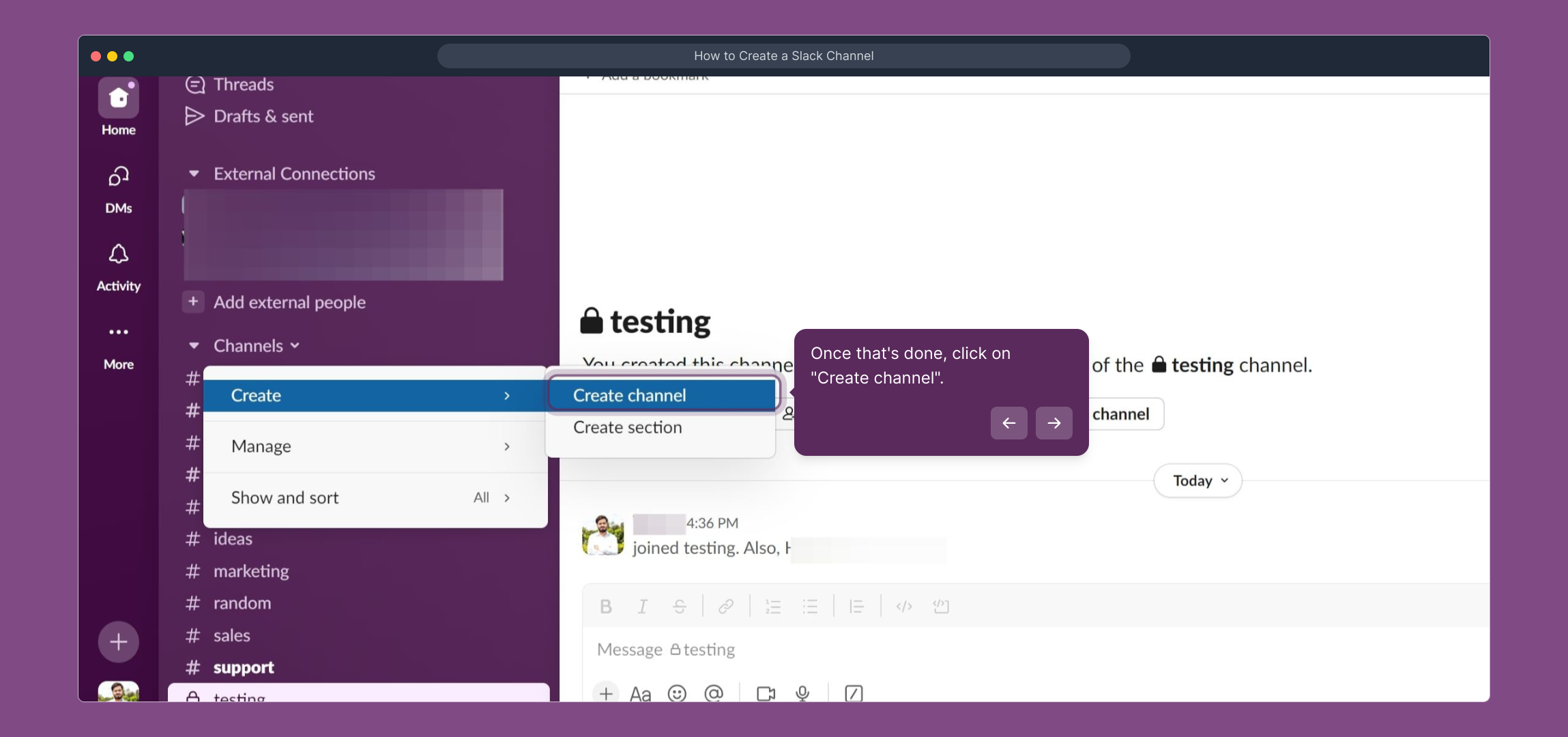 How to Create a Slack Channel
