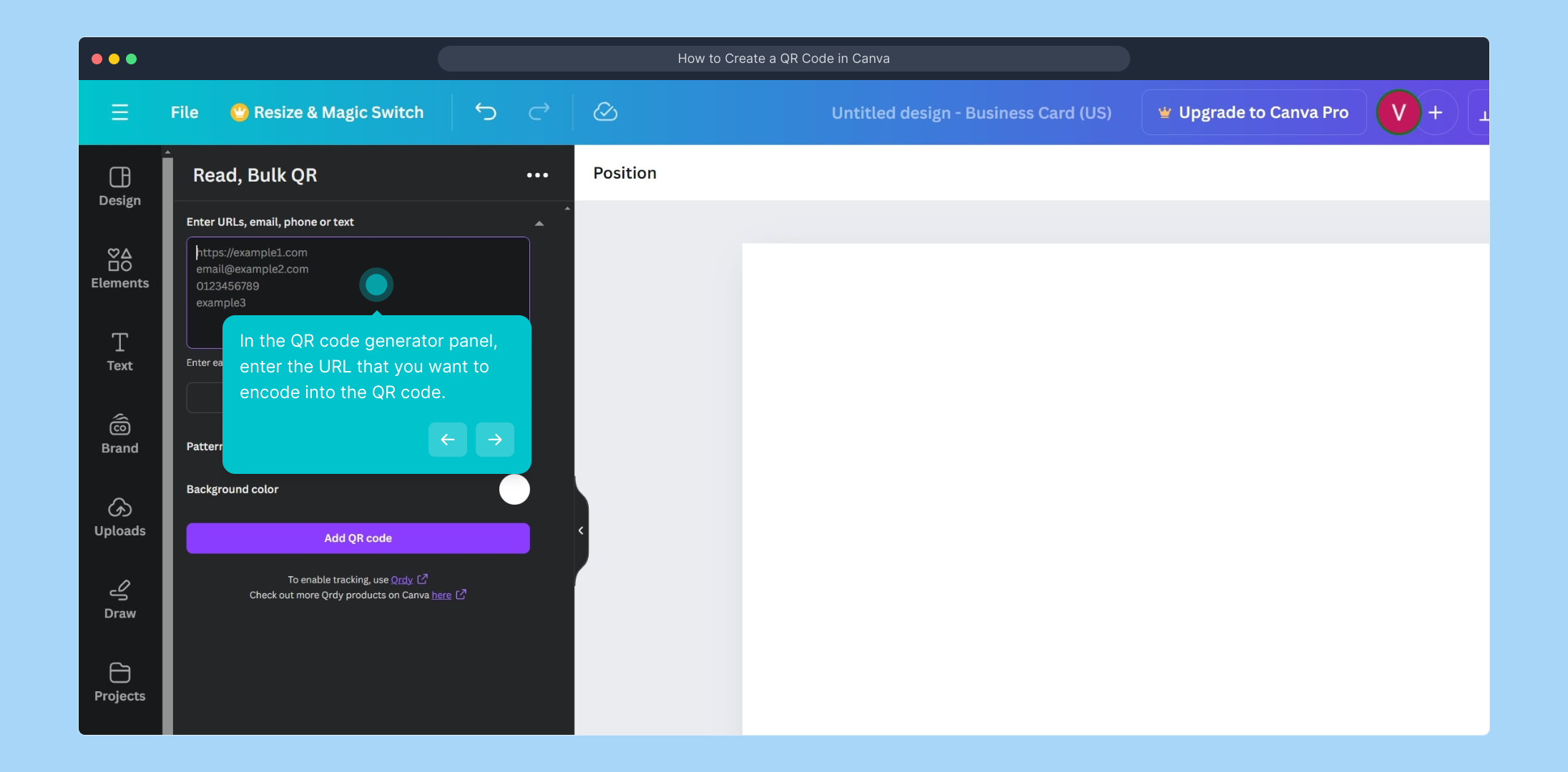 How to Create a QR Code in Canva