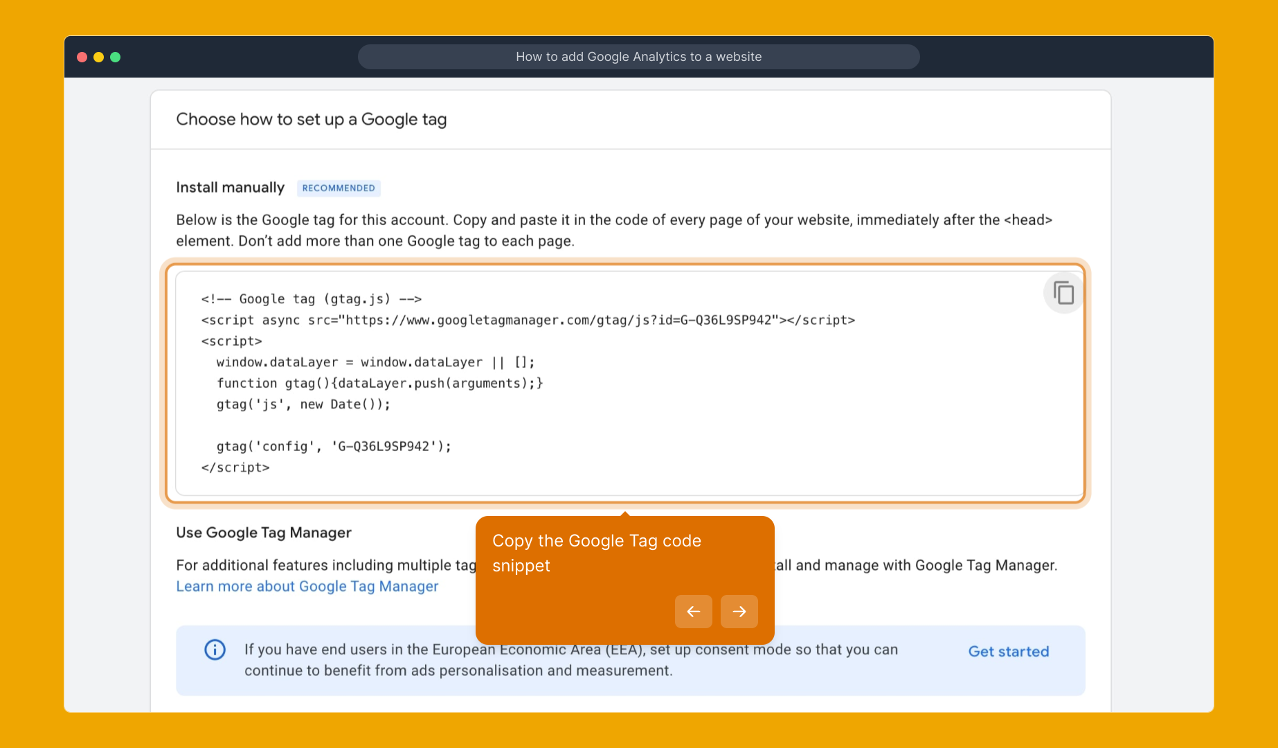 How to add Google Analytics to a website