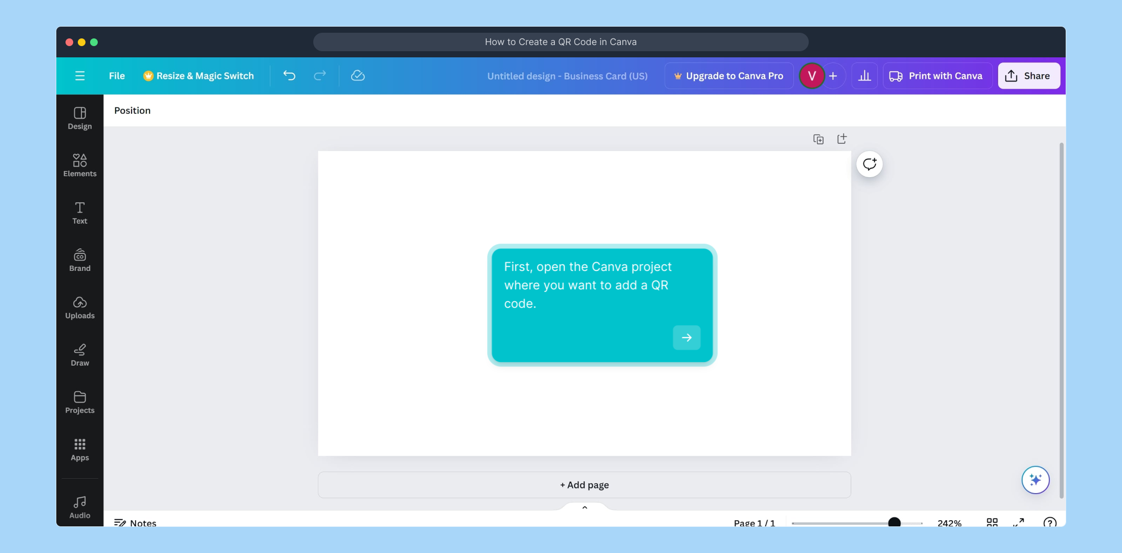 How to Create a QR Code in Canva