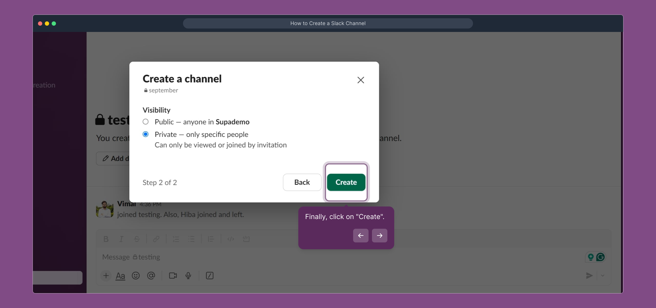 How to Create a Slack Channel