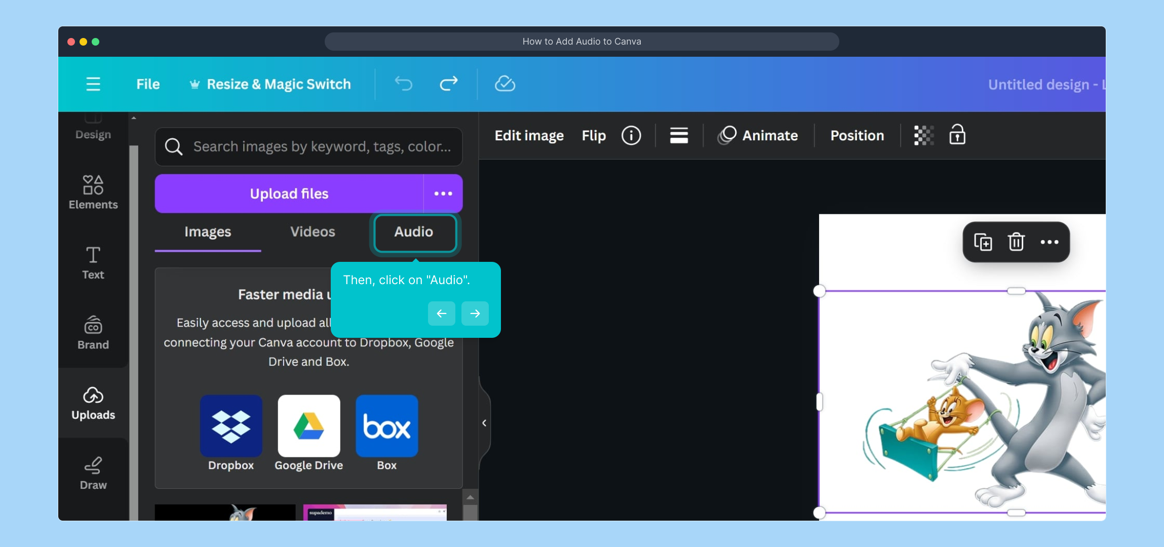 How to Add Audio to Canva