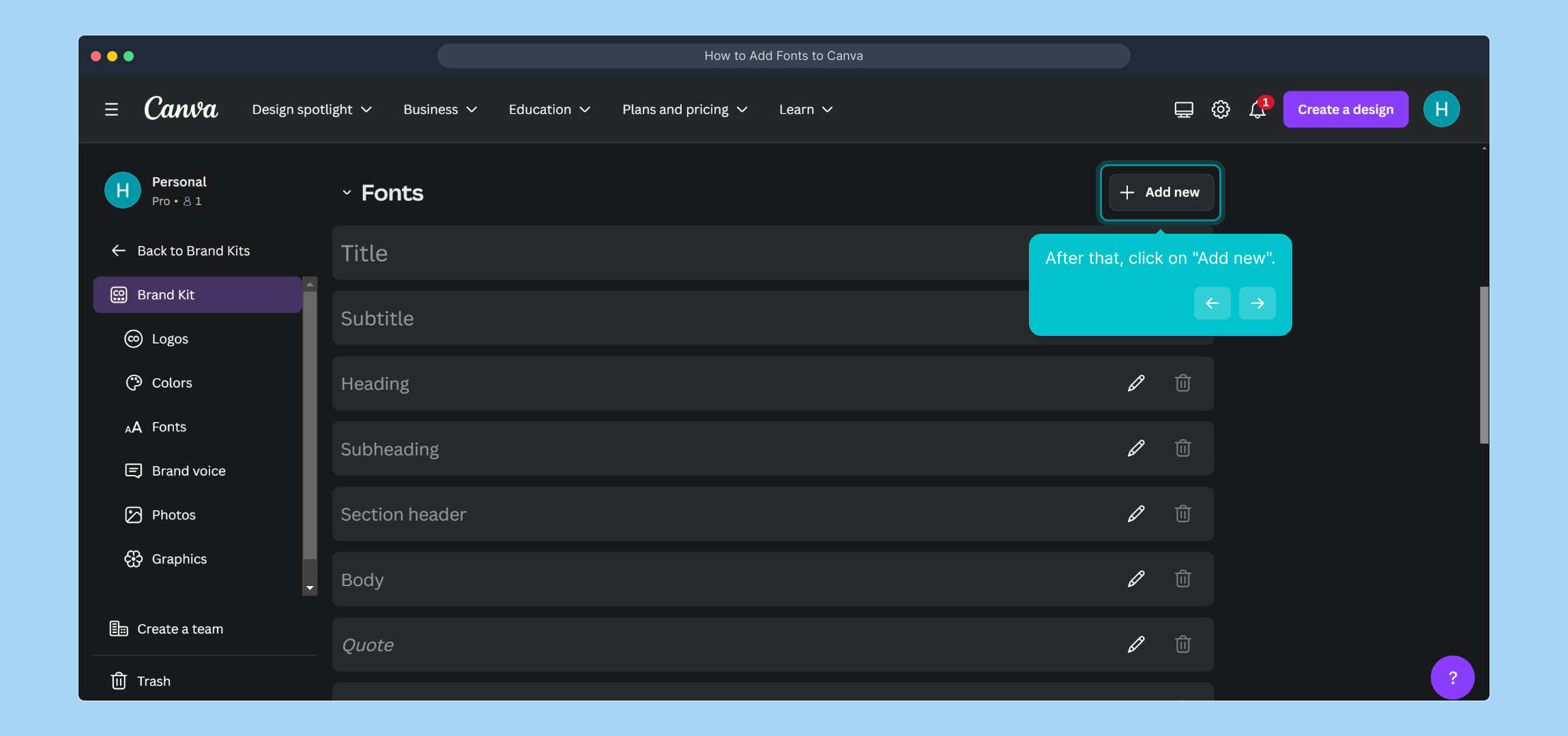 How to Add Fonts to Canva