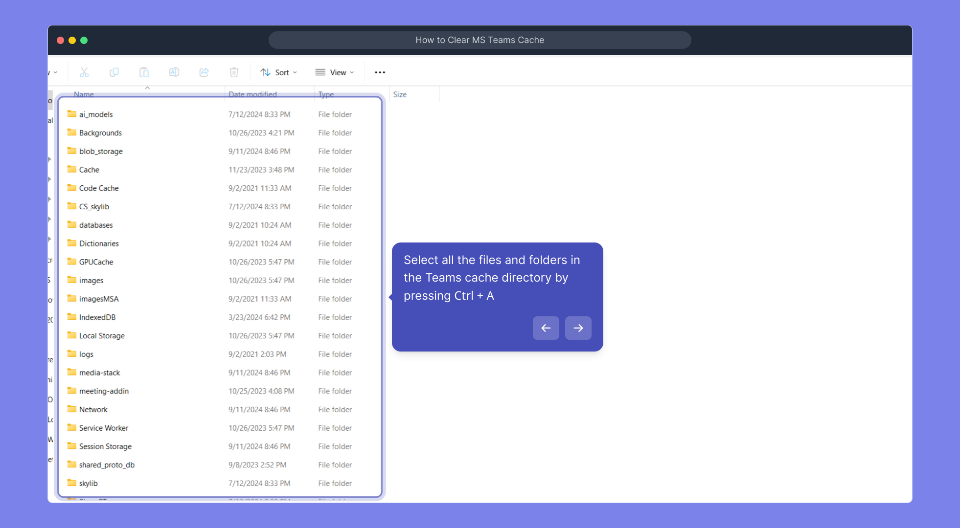 How to Clear MS Teams Cache