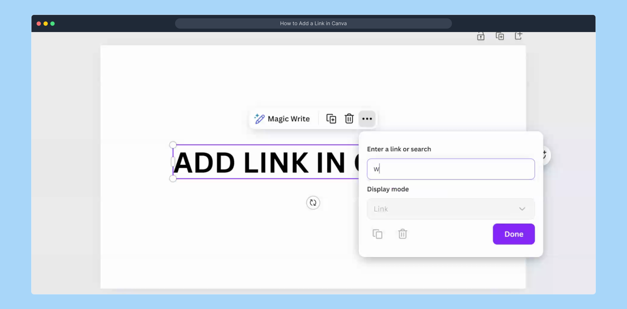 How to Add a Link in Canva