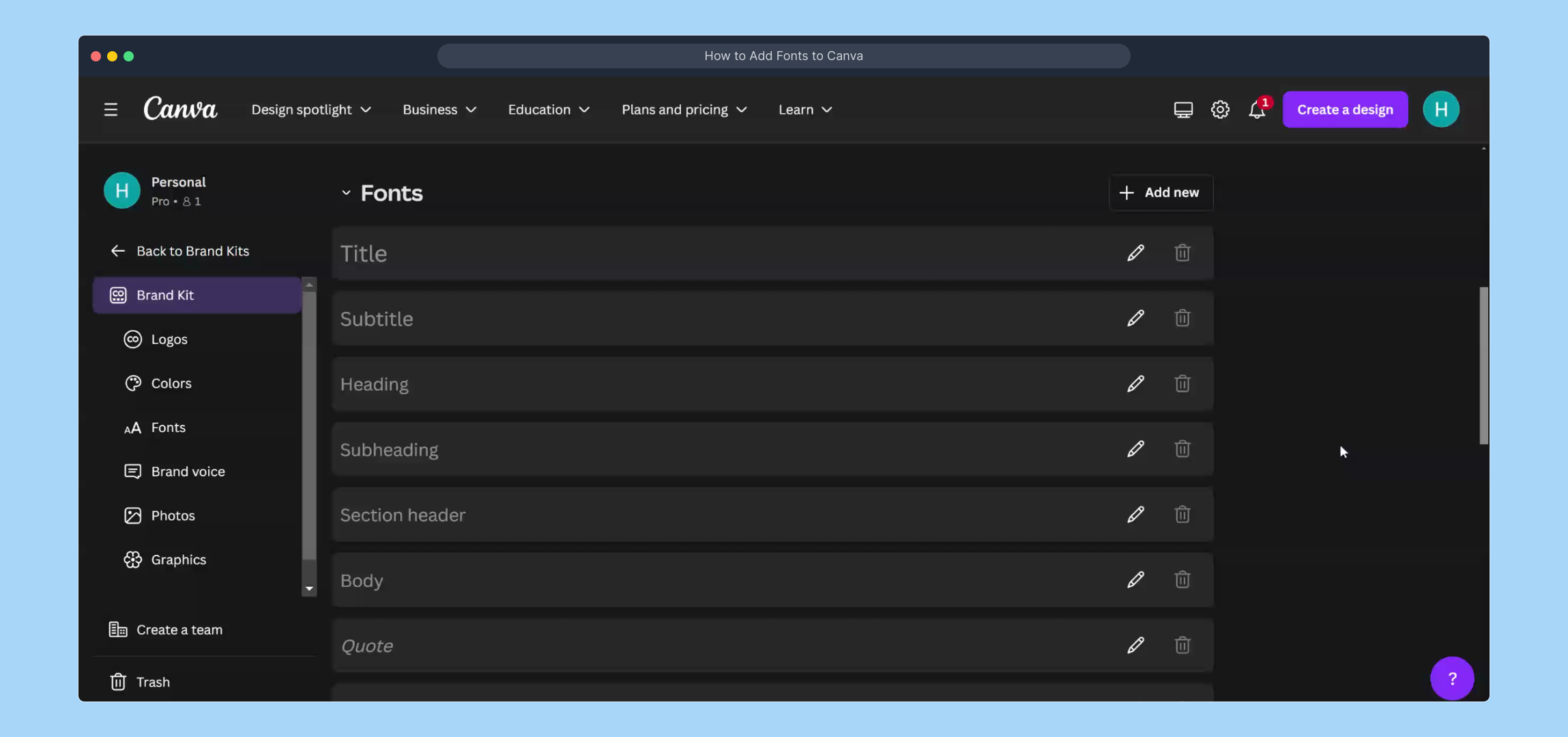 How to Add Fonts to Canva