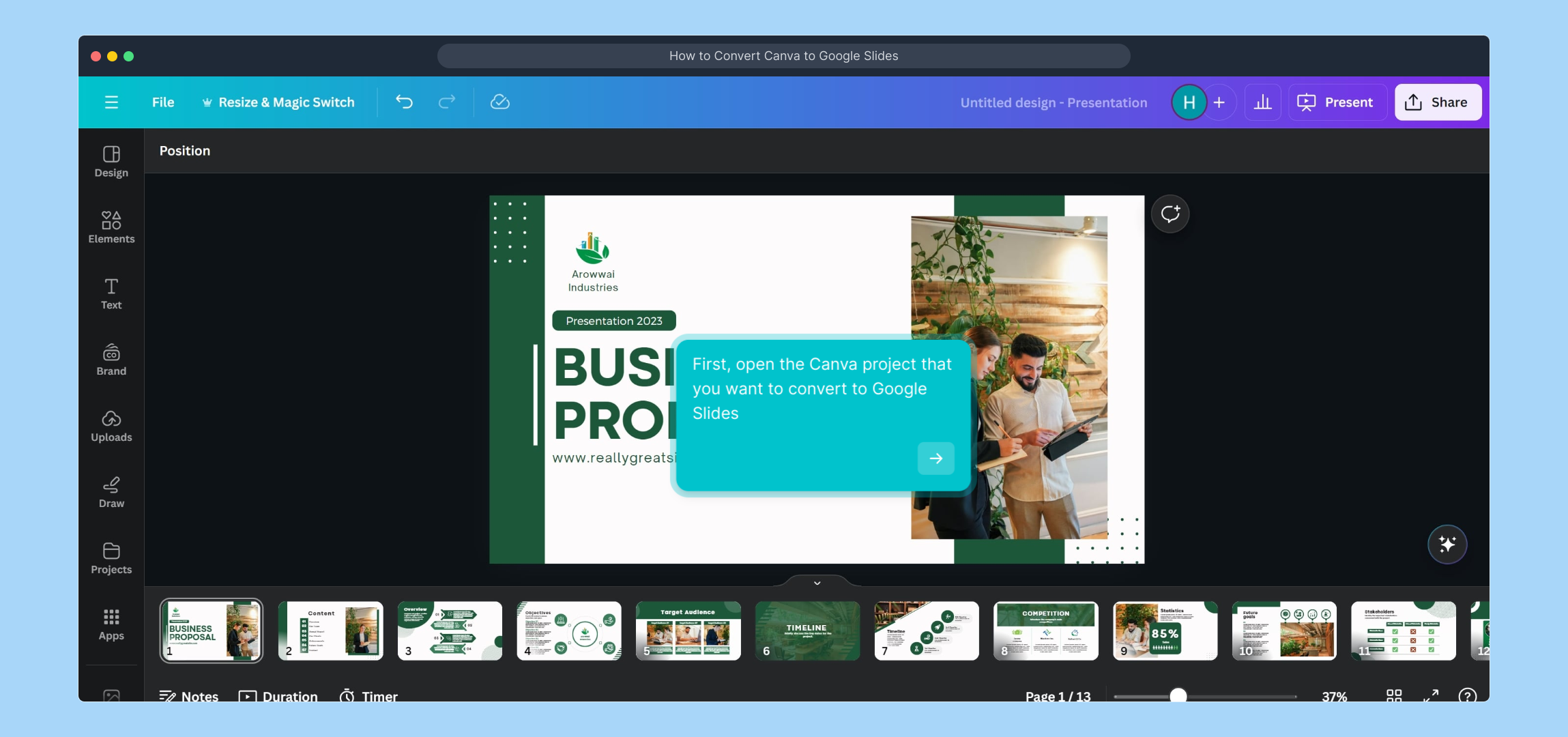How to Convert Canva to Google Slides