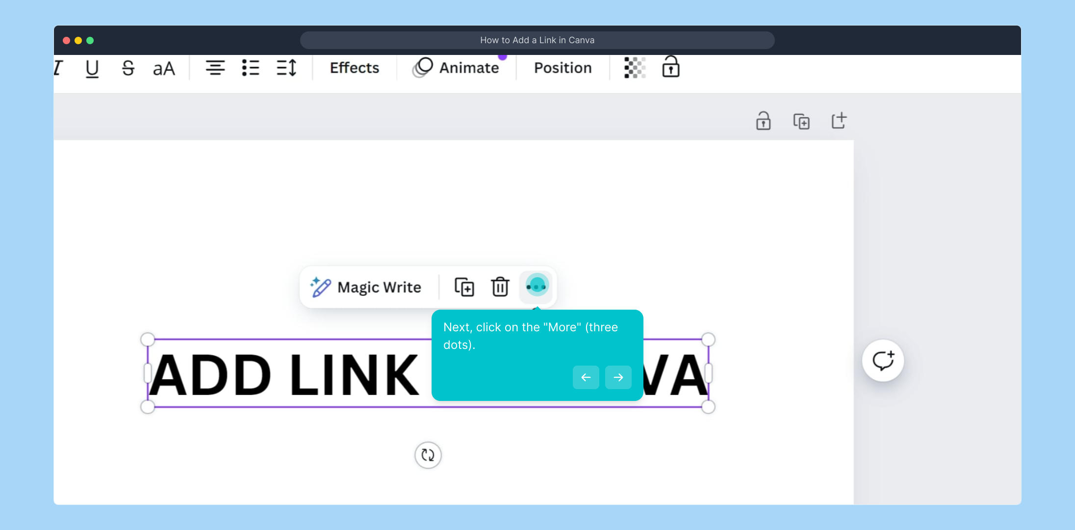 How to Add a Link in Canva