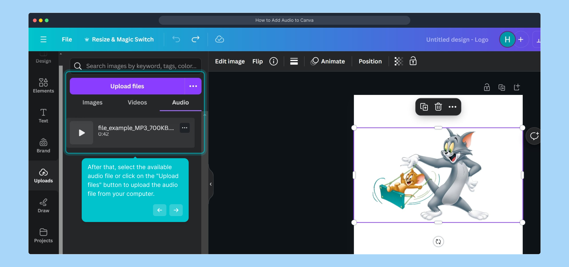 How to Add Audio to Canva