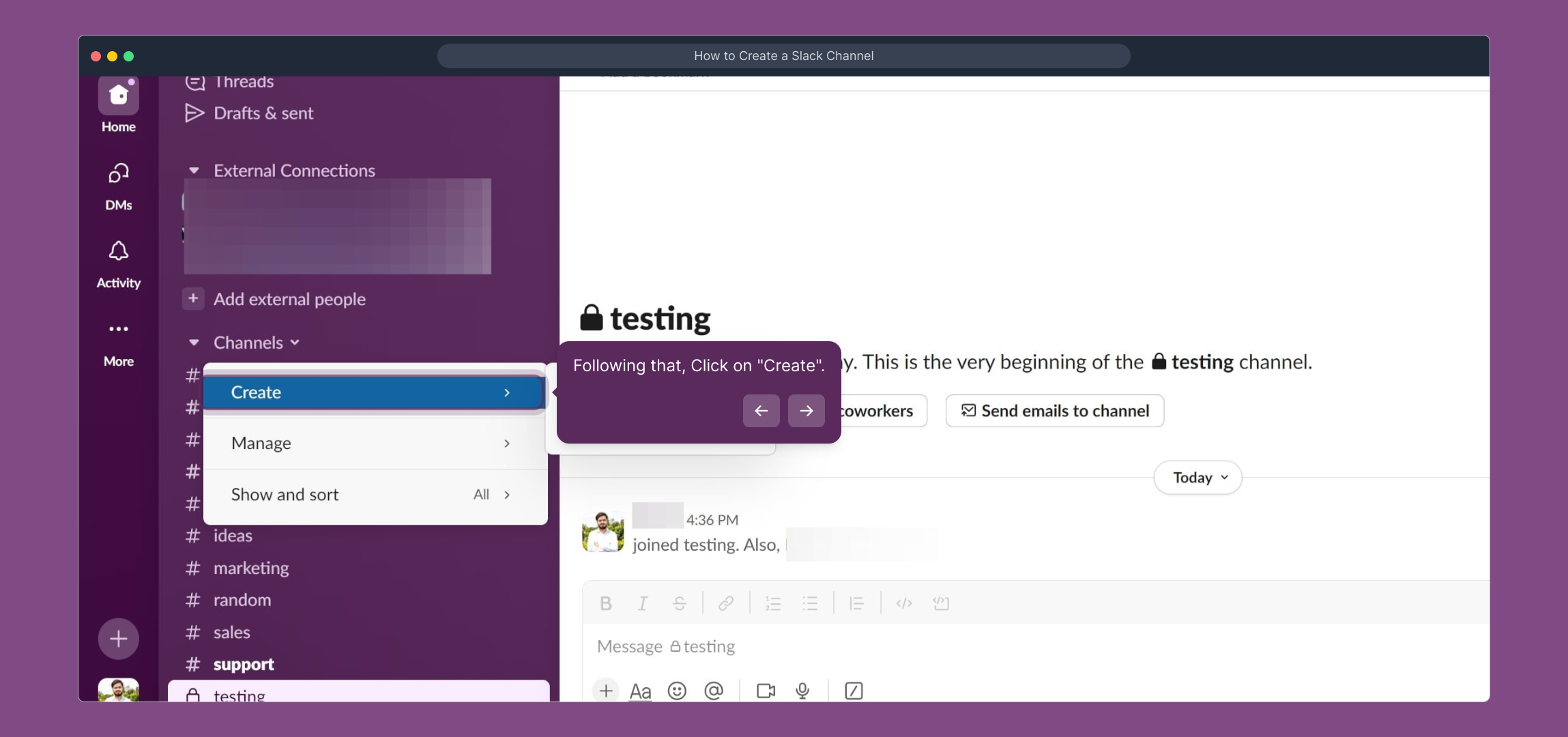 How to Create a Slack Channel
