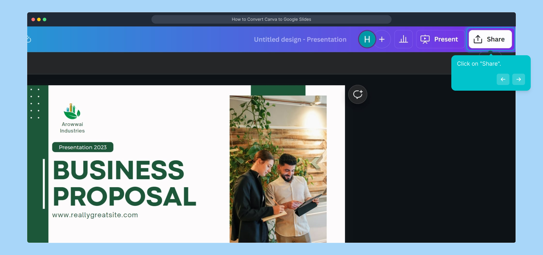 How to Convert Canva to Google Slides