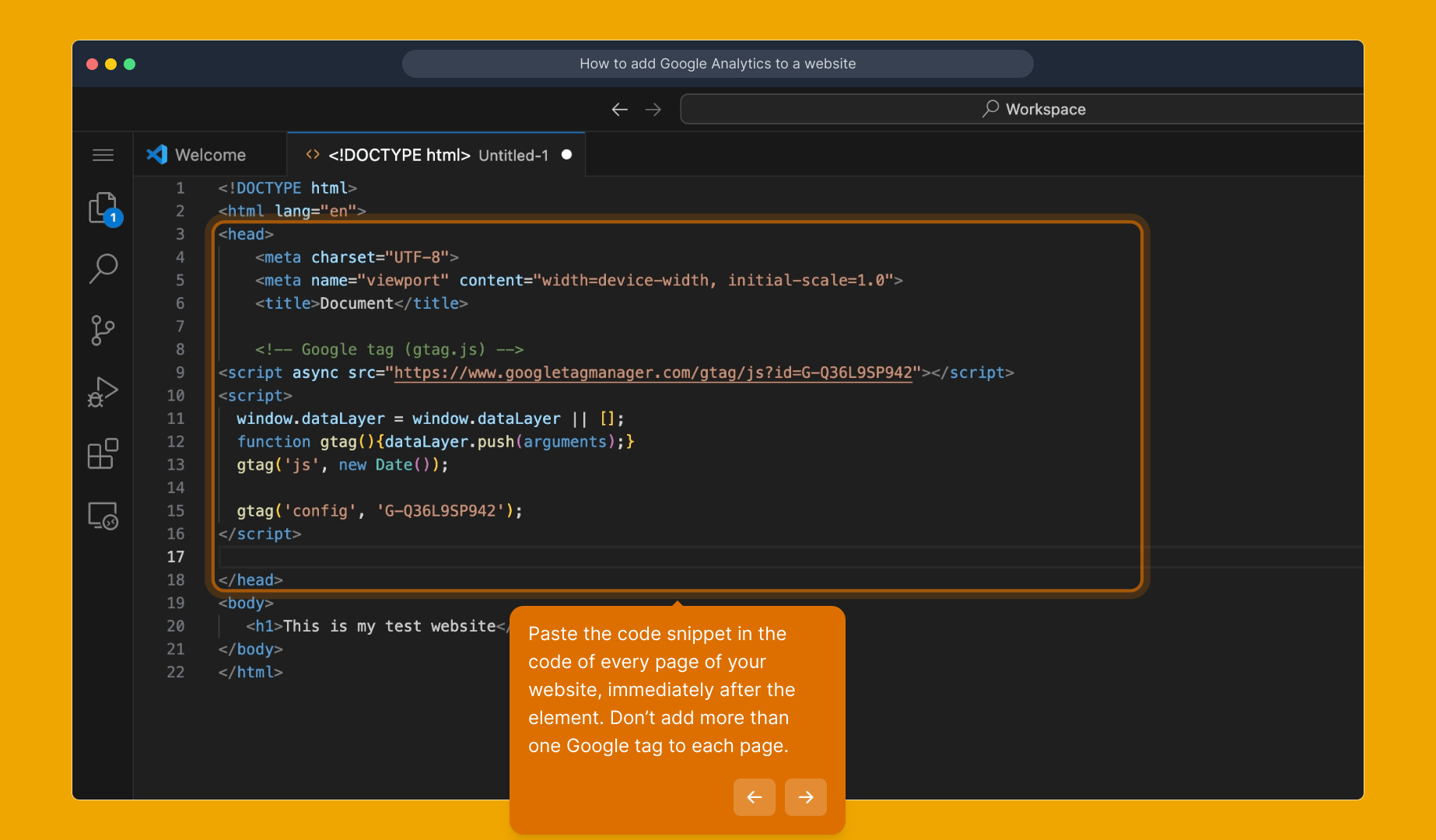How to add Google Analytics to a website